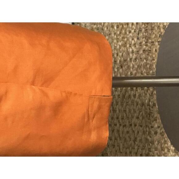 Ann Taylor office siren orange linen-blend paperbag pencil skirt Size 8P - Picture 7 of 10